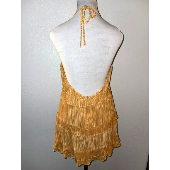 Lulus Downright Darling Halter Neck Tiered Ruffle Mini Dress Size M - Picture 2 of 8